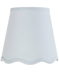 Springcrest Mylie Soft Blue Scallop Empire Lamp Shade 4x6x5.5 (Clip-On)