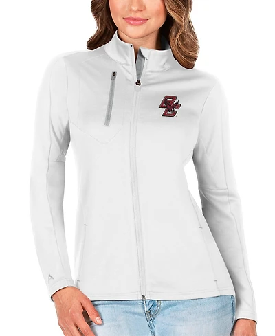 Antigua Women's White/Silver Boston College Eagles Generation Full-Zip Jacket