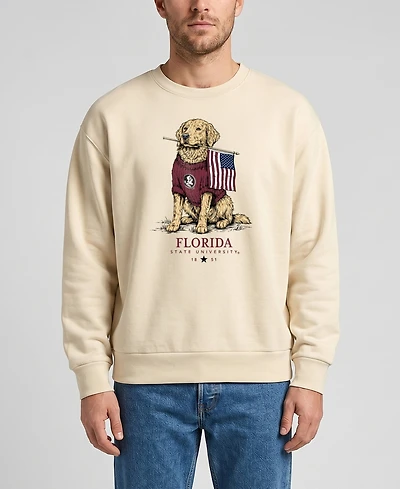 Uscape Apparel Men's and Women's Cream Florida State Seminoles Americana Good Boy Ribbed Premium Sweatshirt
