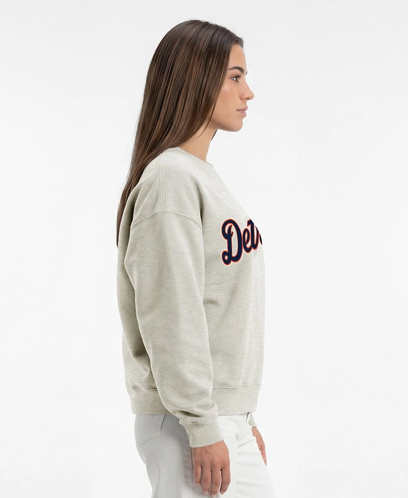 Champion Women's Detroit Tigers All-Star Relaxed-Fit Dropped-Shoulder Sweatshirt