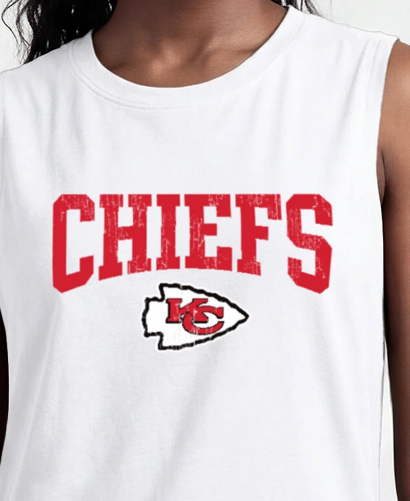 Champion Women's Kansas City Chiefs Distressed Larger-Armhole Muscle Tank Top