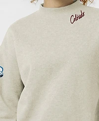 Champion Women's Colorado Avalanche Collar Script Triumph Relaxed-Fit Fleece Sweatshirt