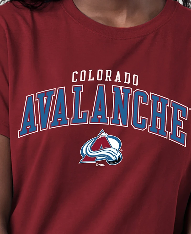 Champion Women's Colorado Avalanche Screen-Print Crewneck T-Shirt