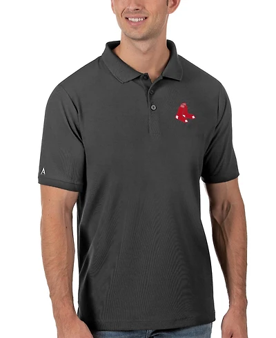 Antigua Men's Gray Boston Red Sox Legacy Pique Polo Shirt