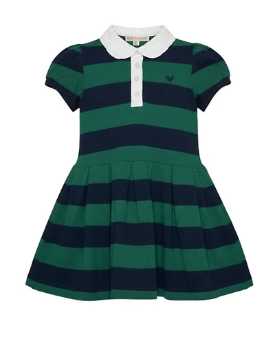 Hope & Henry Toddler Girls (2T - 5T) Organic Puff Sleeve Pique Polo Dress