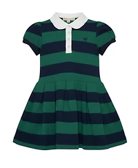 Hope & Henry Toddler Girls (2T - 5T) Organic Puff Sleeve Pique Polo Dress