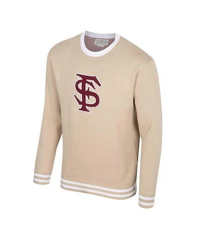 Uscape Apparel Men's and Women's Tan Florida State Seminoles Renew Knit Vintage Pullover Sweater
