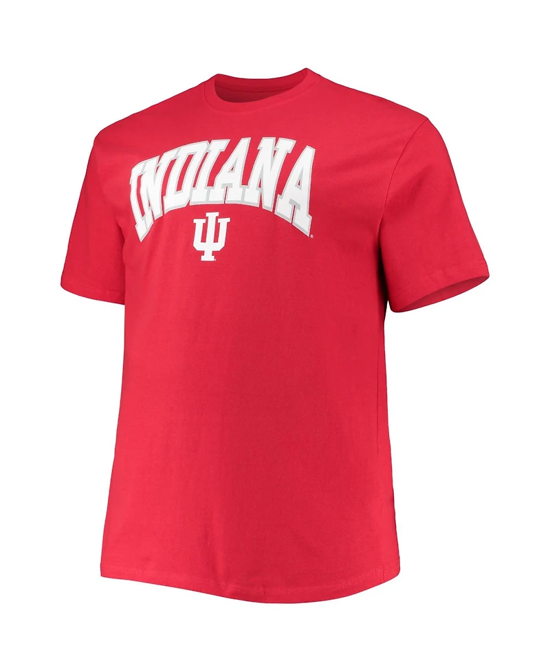 Champion Men's Crimson Indiana Hoosiers Big Tall Arch Over Wordmark T-Shirt
