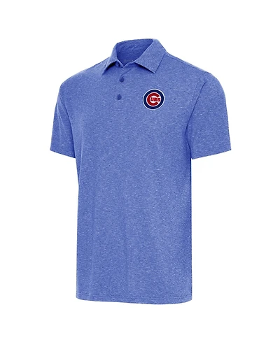 Antigua Men's Heather Royal Chicago Cubs Par Polo Shirt