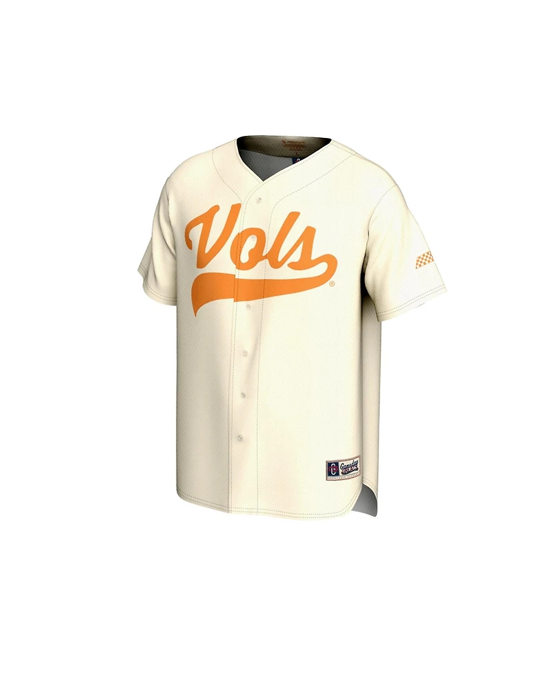 Gameday Greats Men's and Women's 1 Cream Tennessee Volunteers Lightweight Baseball Fashion Jersey