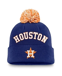 Nike Men's Royal Houston Astros Peak Cuffed Pom with Knit Hat