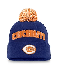 Nike Men's Royal Cincinnati Reds Peak Cuffed Pom with Knit Hat