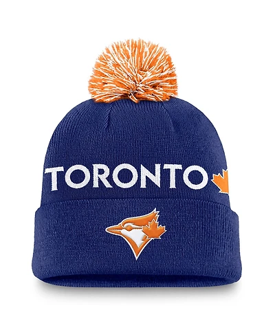 Nike Men's Royal Toronto Blue Jays Peak Cuffed Pom with Knit Hat