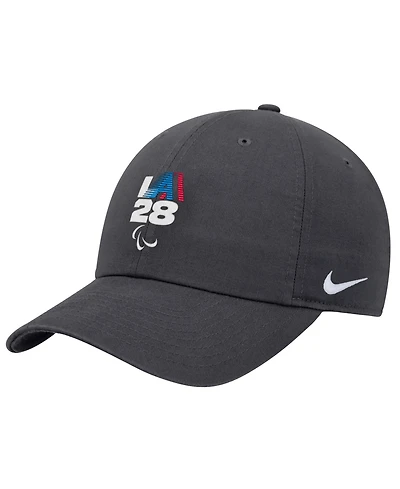 Nike Big Boys and Girls Anthracite LA28 Summer Paralympics Retro Stripe Club Adjustable Hat