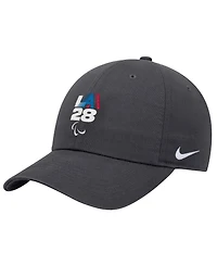 Nike Big Boys and Girls Anthracite LA28 Summer Paralympics Retro Stripe Club Adjustable Hat