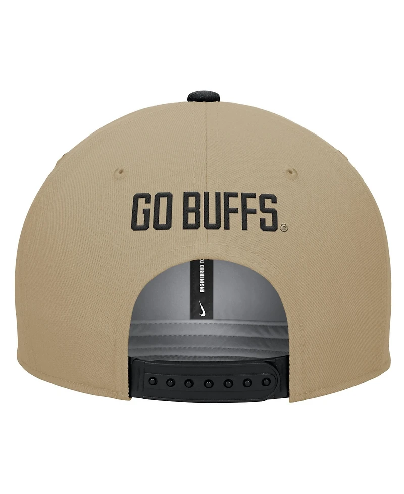 Nike Men's Beige/Black Colorado Buffaloes Pro Dri-fit Snapback Hat