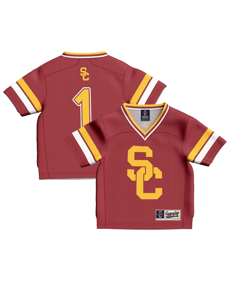 Gameday Greats Toddler 1 Cardinal Usc Trojans Lightweight Collegiate Football Fashion Jersey