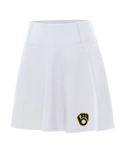 Antigua Women's White Milwaukee Brewers Chip Skort