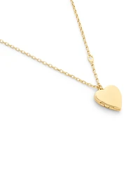 Coach Gold Heritage Heart Locket Pendant Necklace