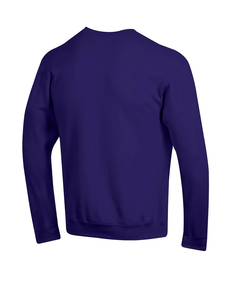 Champion Men's Purple Washington Huskies Basic Arch Fleece Pullover Sweatshirt