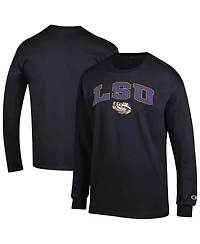 Champion Men's Champion Black Lsu Tigers Arch Over Logo Long sleeves T-Shirt