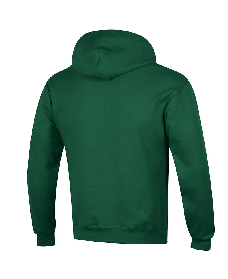 Champion Men's Green Miami Hurricanes Basic Arch Fleece Pullover Hoodie