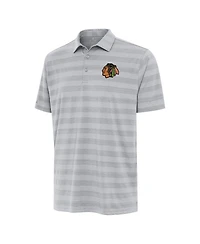 Antigua Men's Gray Chicago Blackhawks Tunnel Polo Shirt
