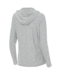 Antigua Women's Heather Gray Indiana Fever Daybreak Quarter-Zip Hoodie
