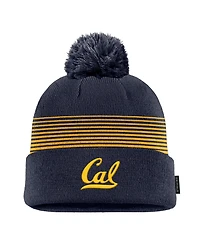 Nike Men's Navy Cal Bears 2026 On-Field Peak Cuffed Knit Hat with Pom