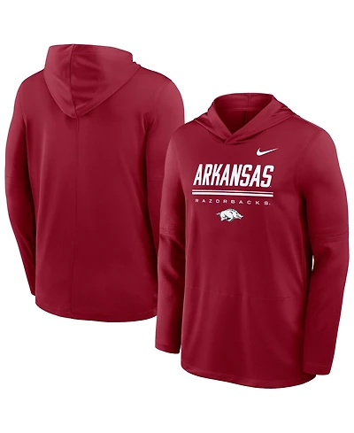 Nike Men's Cardinal Arkansas Razorbacks 2026 Sideline Dri-fit Lightweight Hoodie