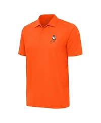Antigua Men's Orange Clemson Standing Tiger Golf Tribute Polo Shirt
