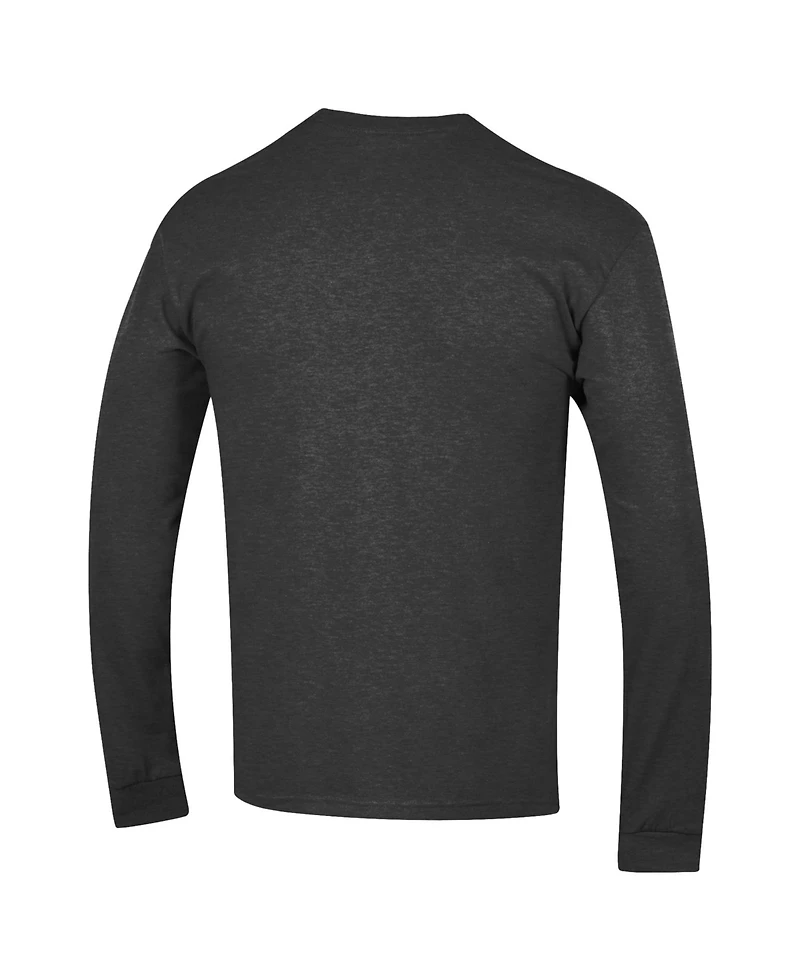 Champion Men's Charcoal Lsu Tigers Arch Over Logo 2-Hit Long sleeves T-Shirt