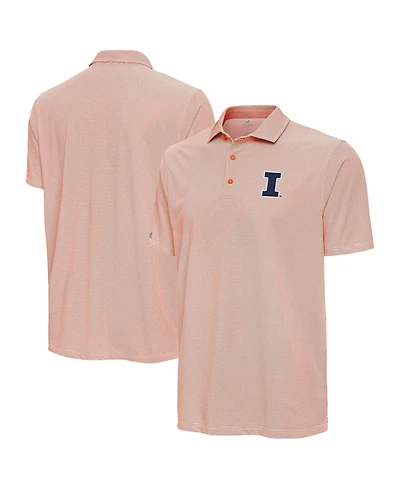 Antigua Men's Orange Illinois Fighting Illini Pave Polo Shirt