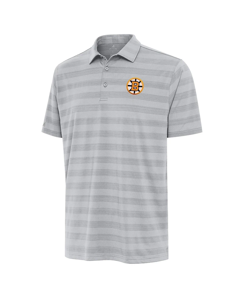 Antigua Men's Gray Boston Bruins Tunnel Polo Shirt