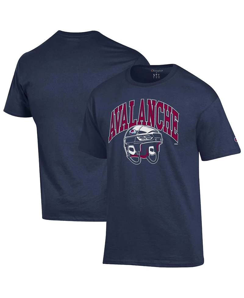 Champion Men's Navy Colorado Avalanche Helmet T-Shirt