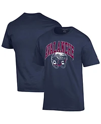 Champion Men's Navy Colorado Avalanche Helmet T-Shirt