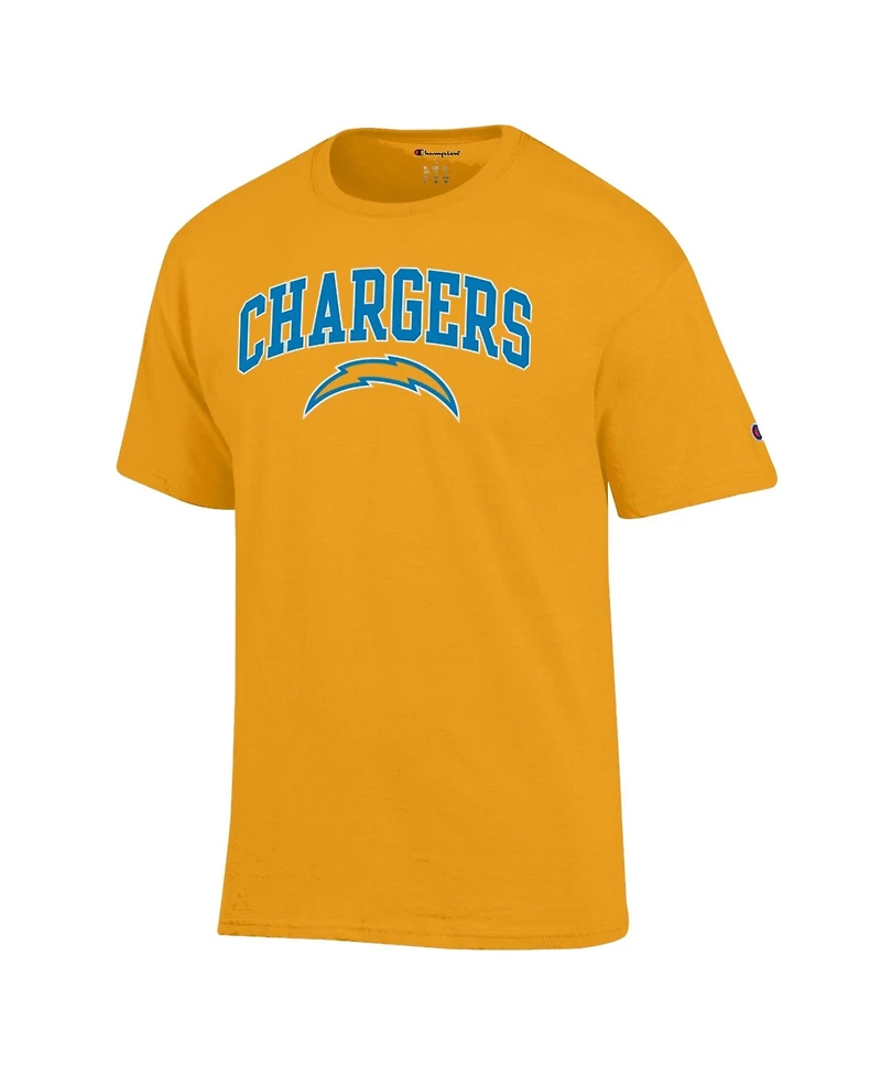 Champion Men's Gold Los Angeles Chargers Arch Over Logo T-Shirt
