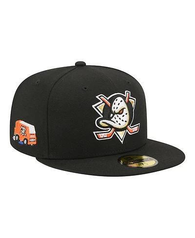New Era Men's Black Anaheim Ducks Zamboni 59FIFTY Fitted Hat