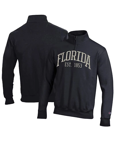 Champion Men's Black Florida Gators Powerblend Quarter-Zip Pullover Sweatshirt