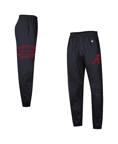 Champion Men's Black Alabama Crimson Tide Powerblend Banded Fleece Sweatpants