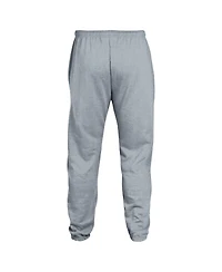 Champion Men's Heather Gray Oklahoma Sooners Powerblend Banded Fleece Sweatpants