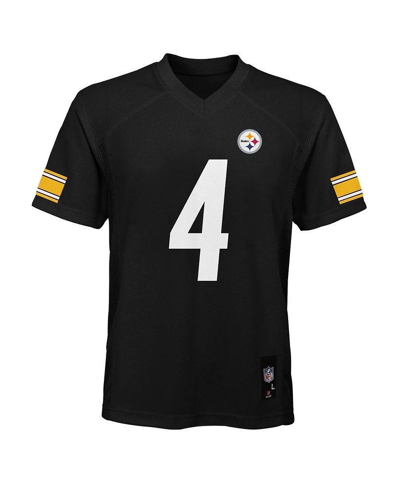 Outerstuff Big Boys and Girls Dk Metcalf Black Pittsburgh Steelers Replica Jersey