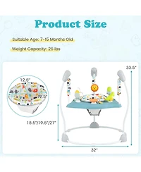 Slickblue Baby Jumper Activity Center with 360° Rotating Seat and Interactive Toys