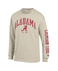 Champion Men's Heather Oatmeal Alabama Crimson Tide Neutral Arch Long-Sleeve T-Shirt