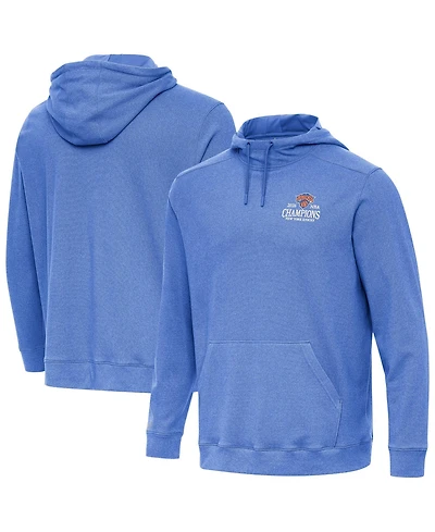 Antigua Men's Heather Blue New York Knicks 2026 Nba Finals Champions Wordmark Cloud Hoodie