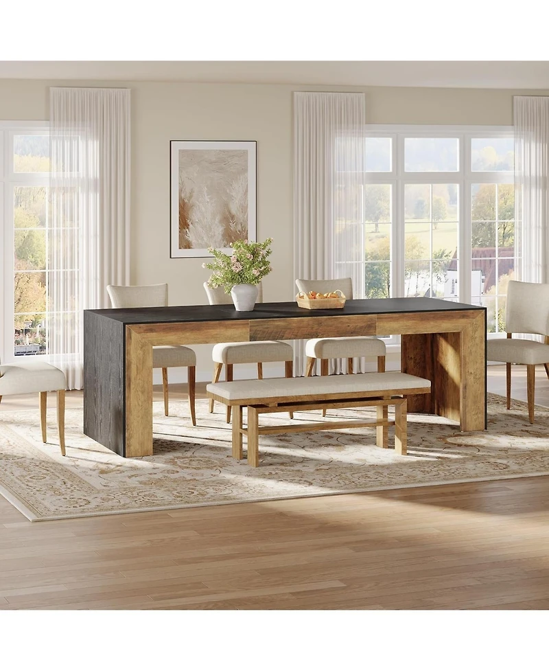 Tribesigns 78.7-Inch Dining Table for 6-8 People, Extra Long, Heavy Duty