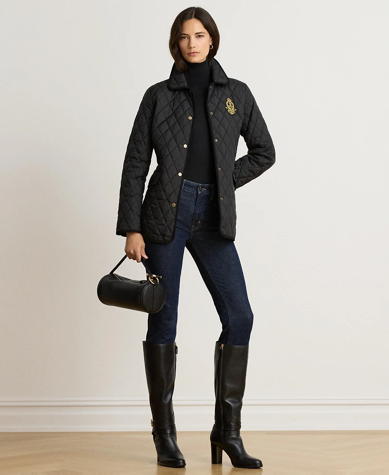 Lauren Ralph Women's Crested Quilted Jacket