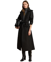 Lauren Ralph Women's Double-Breasted Maxi Trench Cotton-Blend Coat