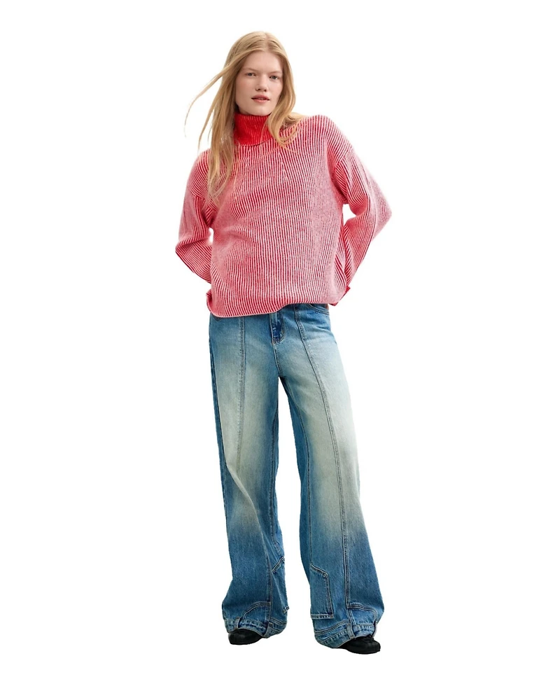 Desigual Women's Chunky-Knit Turtleneck Sweater