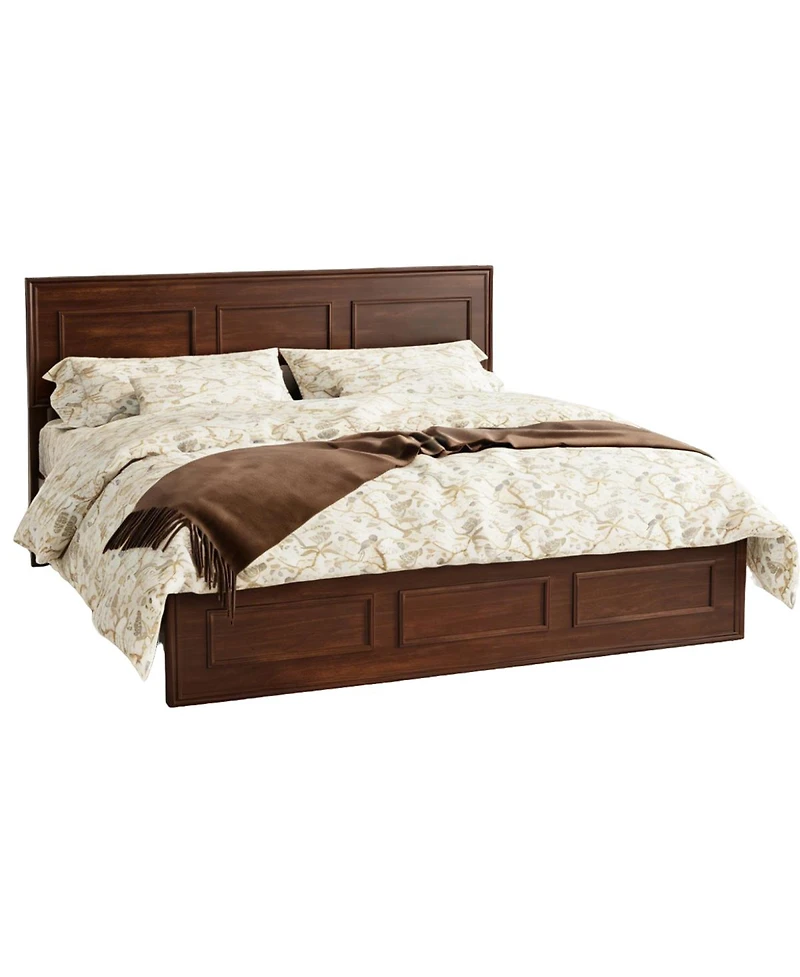 Streamdale Furniture Queen Size Pine Wood Bed with Adjustable Headboard